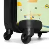 Bouwkranen en timmergereedschap op mintgroene achtergrond NBS - Handbagage koffer - Kinderen Unisex middel -wiel