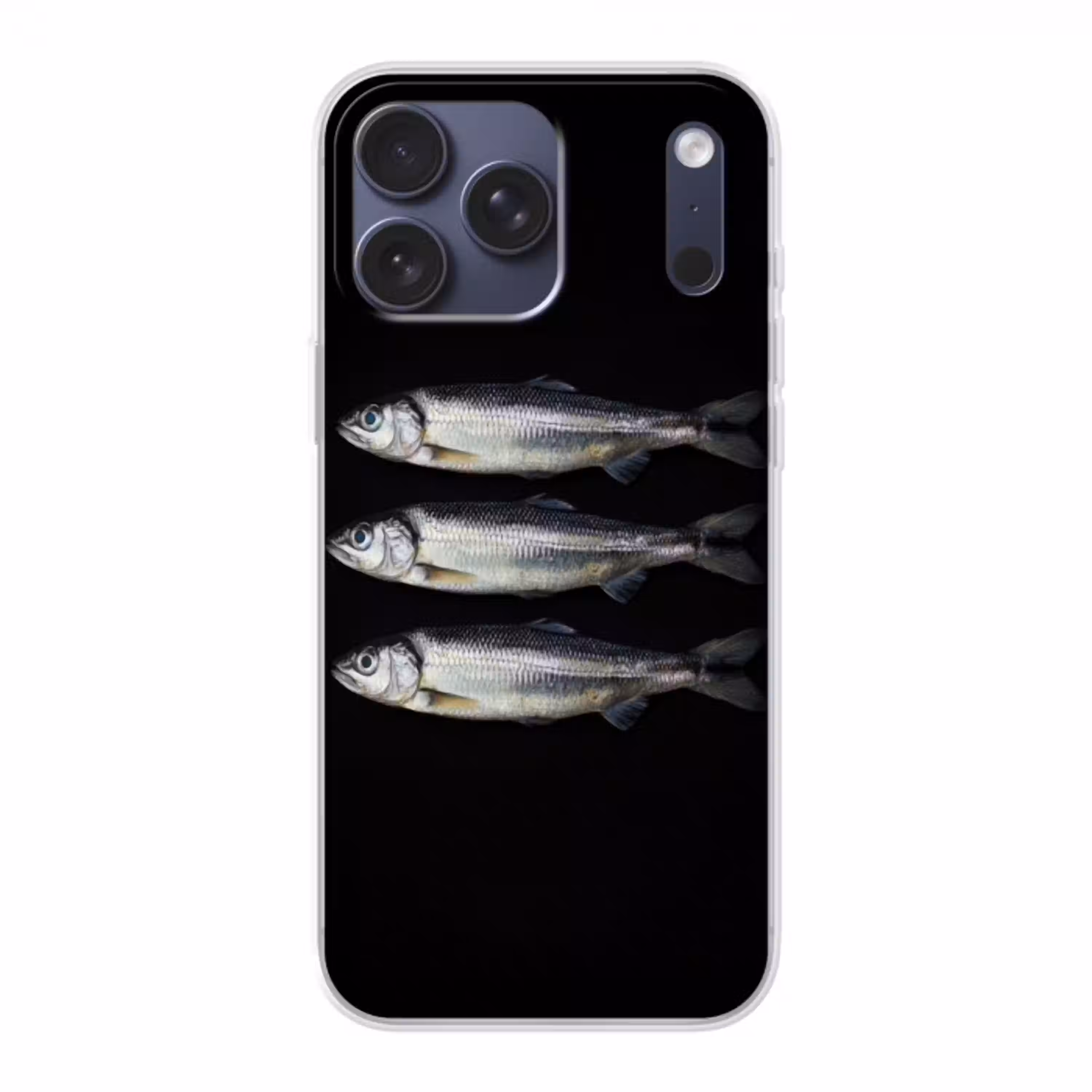 Haring - Vissen - Zwart Telefoonhoesje iPhone 17 Pro Max klein -3d