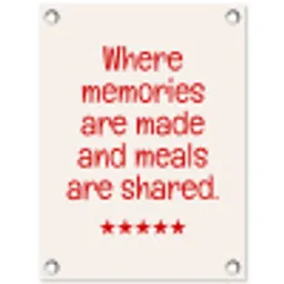 Quote - Sterren - Rood - Memories tuinposter los doek klein -3d