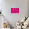 Oh la la - Oranje - Roze Tuinposter op houten frame 2 cm dik klein -sfeer1