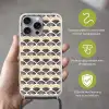 Waaier - Patroon - Zwart - Beige Hoesje iPhone 16 Pro Max met koord klein 804 -sfeer2_NL