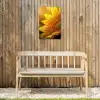 Zonnebloem - Dauwdruppels - Geel - Zonlicht Tuinposter op houten frame 2 cm dik klein -sfeer4