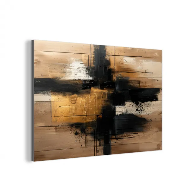 Modern - Zwart - Goud - Verf aluminium wit klein -3d