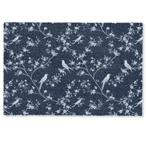 Grafisch - Bloesemtak - Blauw Deurmat klein 898 -zkaufland3d