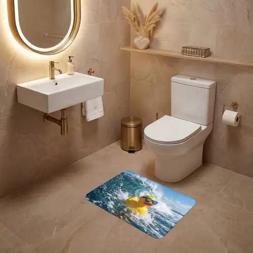 Badeend - Stoer - Golven WCmat klein -sfeer3