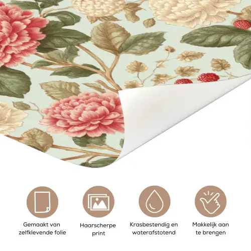 Klassiek - Botanisch - Veelkleurig deurposter klein 289 -closeup_NL