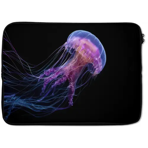 Kwal - Doorzichtig - Roze - Tentakels laptophoes neopreen klein -zkaufland3dotto
