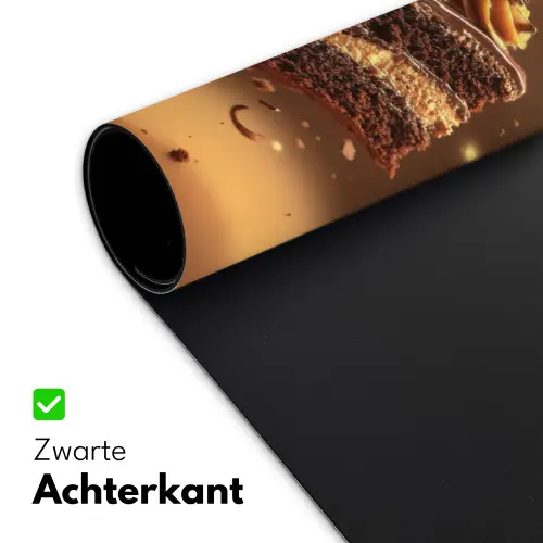 Taart - Chocolade - Eten - Brownie Muismat XXL klein -sfeer2