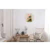 Boeken - Stapel - Bloemen - Kleurrijk Wandcirkel aluminium klein -woonkamer