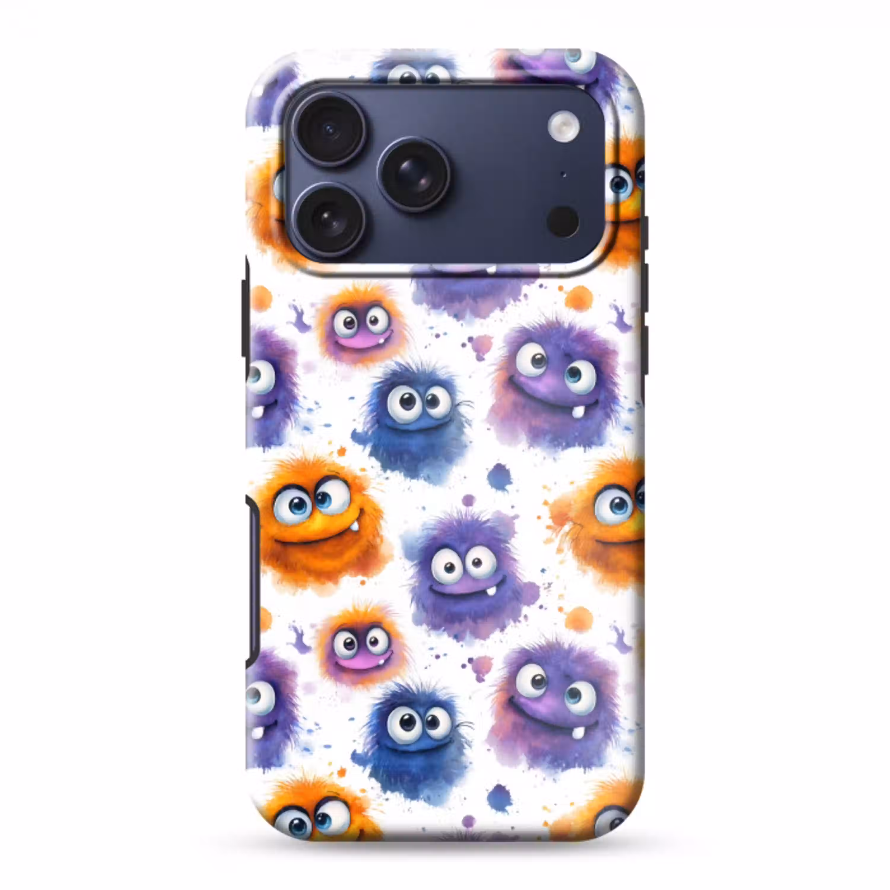 Monstertjes - Aquarel - Kleurrijk Toughcase MagSafe Apple iPhone 17 Pro Max klein 1019 -3d