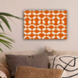 Oranje - Organische vormen - Wit canvas 2cm klein 34 -sfeer1