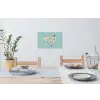 Wereldkaart - Vlinders - Dromerig Muursticker klein -eettafel