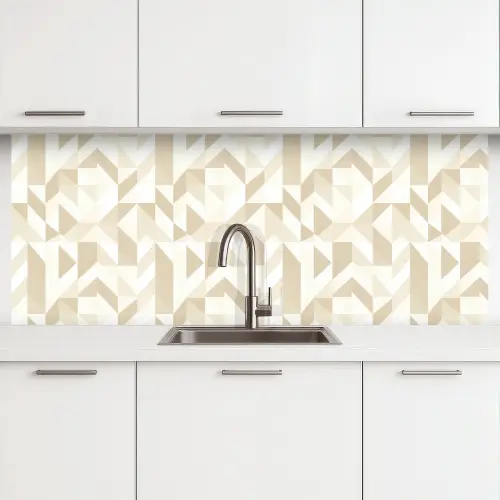 Modern - Abstract - Beige keuken achterwand 2 middel 871 -3d