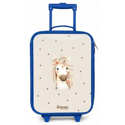 Bohemian paard in pastel kleuren Kinderkoffer - Blauw klein -zz3dotto