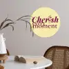 Cherish every moment - Cocktailglas - Geel Wandcirkel behangsticker klein -sfeer3