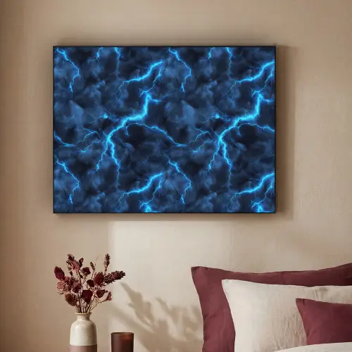 Donker - Blauw - Bliksem Textielframe zwart klein 947 -sfeer1