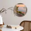 Doorkijk - Uitzicht - Meer - Landschap Wandcirkel kunststof plaat 5mm dik klein -sfeer4