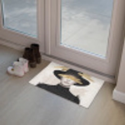 Vrouw - Portret - Modern - Goud - Kunst Deurmat klein -sfeer3