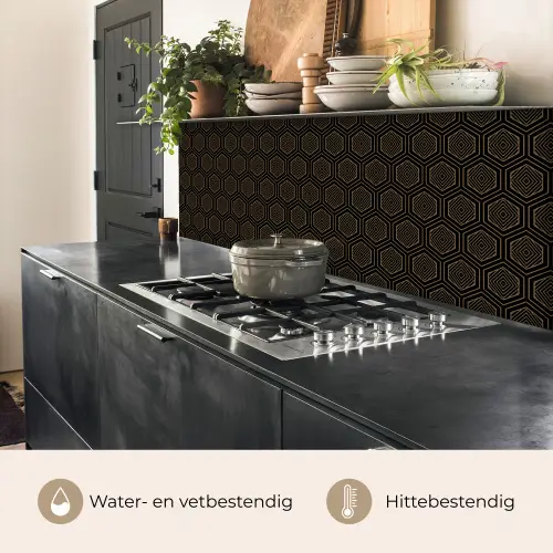 Goud - Zwart - Tunnel keuken achterwand 2 middel 871 -usp_NL