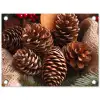 Dennenappels - Boom - Winter - Natuur - Bruin tuinposter los doek klein -3d