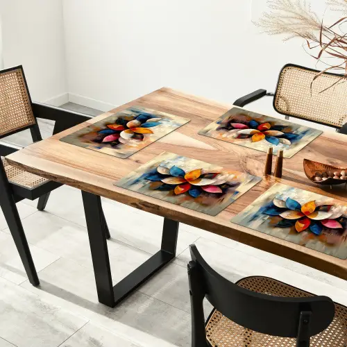 Bloem - Abstract - Kleurrijk - Bladeren Placemat vinyl groot -zzsfeer4_Kitchenyeah-website