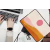 Zon - Heuvels - Abstract - Roze laptophoes neopreen klein -bureau