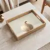 Knoflook - Natuurlijk - Beige Dienblad Rechthoek middel -sfeer1