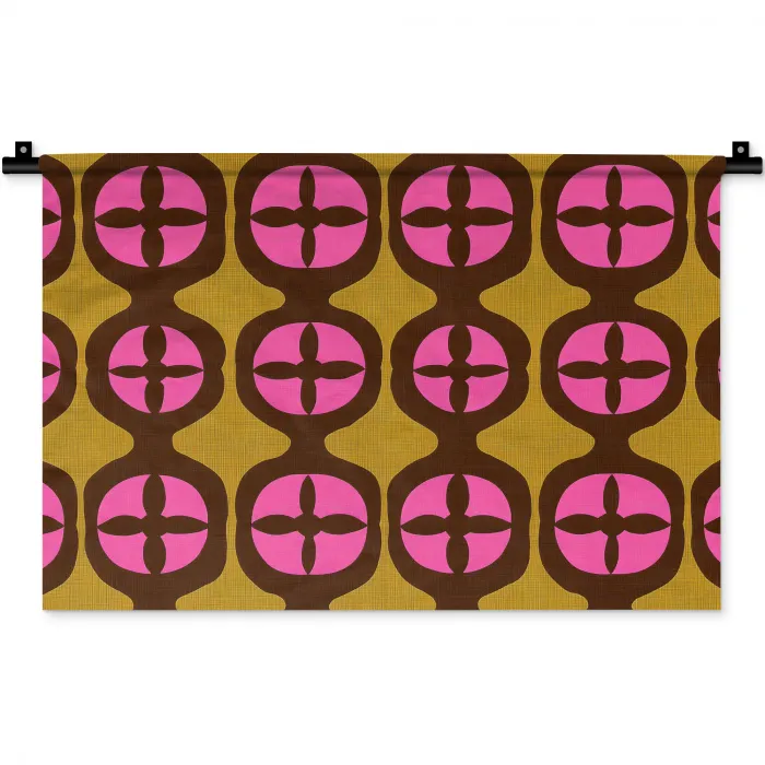 Modern - Patroon - Roze Wandkleed katoen klein 269 -zz3d