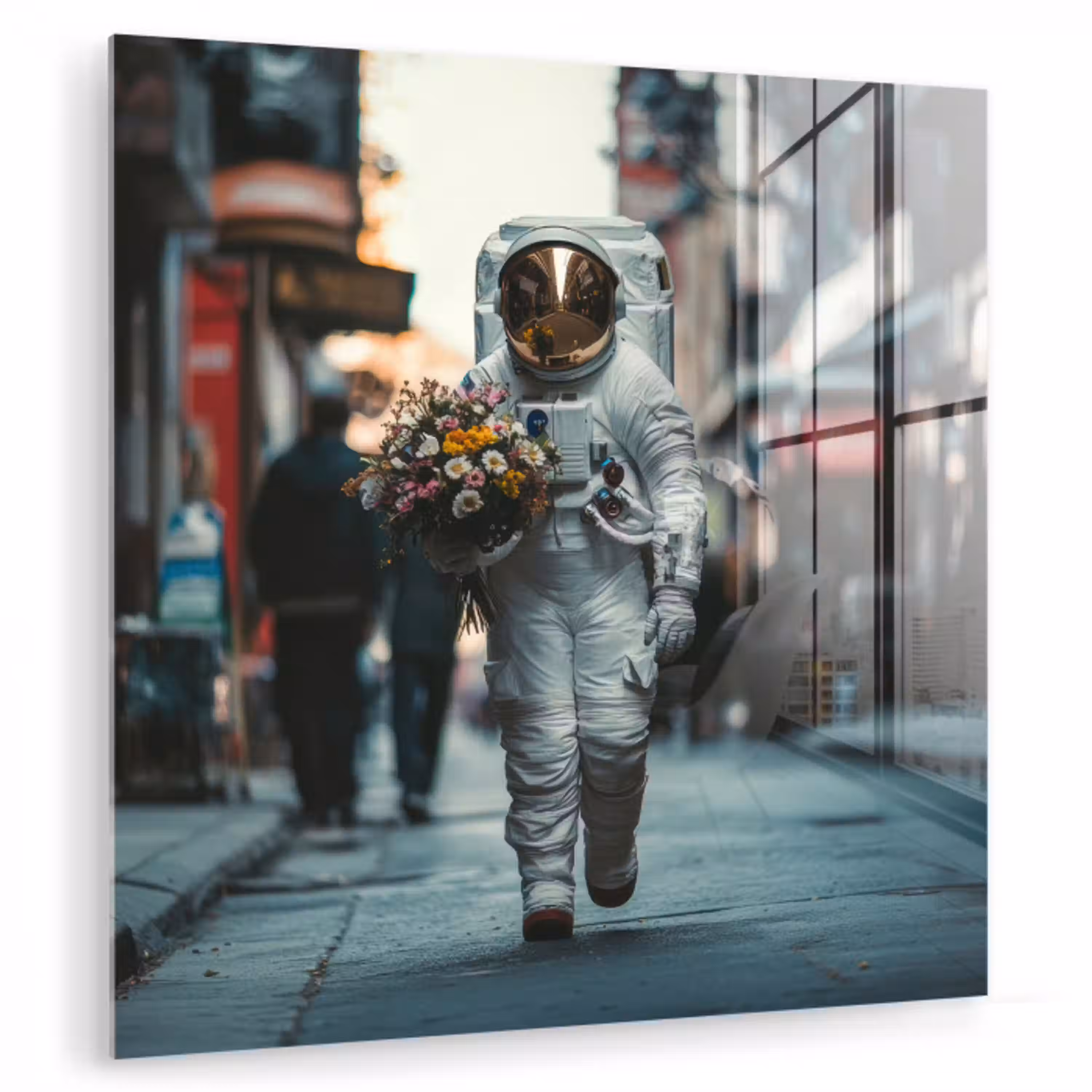 Boeket - Bloemen - Kleurrijk - Astronaut plexiglas 5mm klein -zzzproduct_nieuw