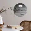 Basketbalpaal - Landschap - Zand - Wit Wandcirkel behangsticker klein -sfeer3