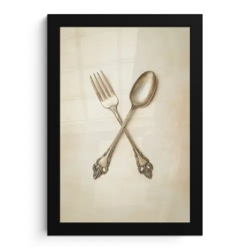Beige - Vintage - Bestek fotolijst zwart zonder passe partout klein -3d