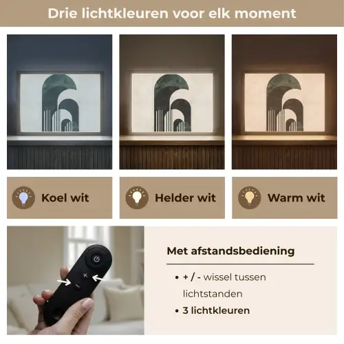 Bogen - Donkergroen - Lijnen Light Box met batterij (Wandlamp) middel -USP_lichtkleurNL