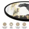 Panter - Zwart - Abstract - Goud Fotolijst rond zonder passe partout klein -closeup_NL