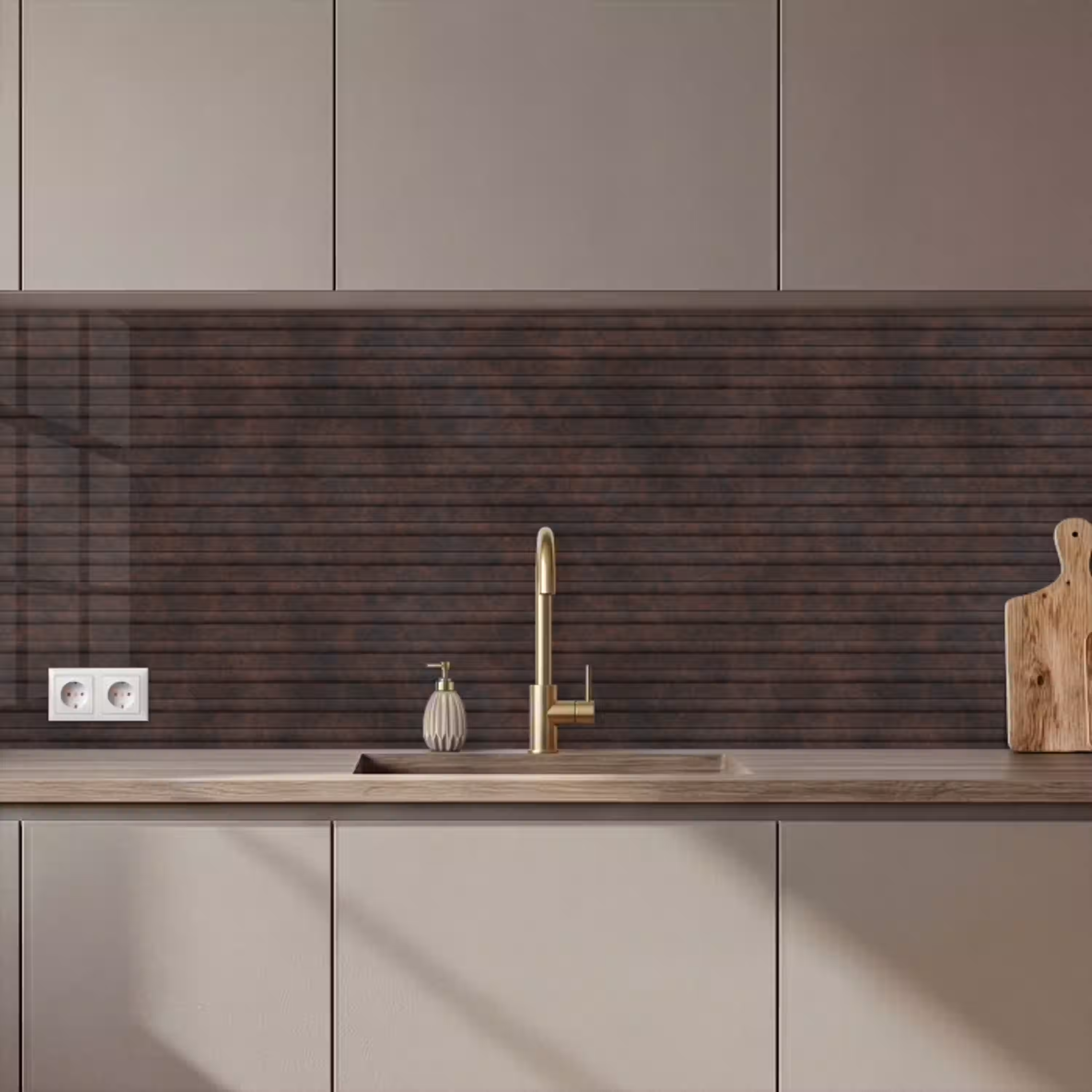Donkerbruin - Roest - Strepen - Patroon keuken achterwand 2 middel 871 zz_3dshopping