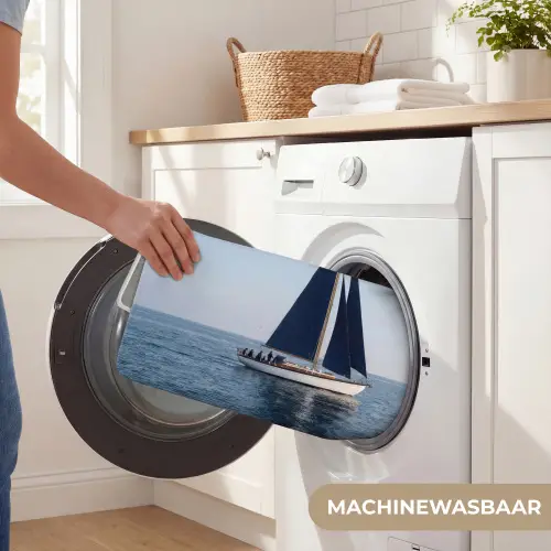 Zeilboot - Zee - Blauw Badmat klein -USP_WasbaarNL