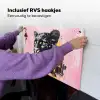 Zwart - Panter - Roze - Abstract Inductie beschemer met haakjes klein -ky-ophangen-nl