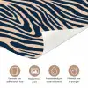 Zebra - Patroon - Blauw - Beige deurposter klein 289 -closeup_NL