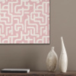 Doolhofpatroon - Roze - Wit - Abstract PET vilt klein 837 -sfeer6_closeup