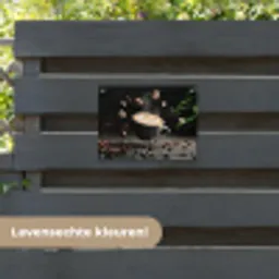 Cappuccino - Kop - Bonen - Bruin tuinposter los doek klein -sfeer3