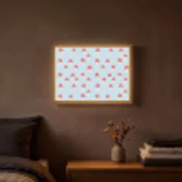 Paddenstoel -Sprookje - Blauw Light Box met batterij (Wandlamp) middel 907 -sfeer4
