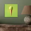 Hoorntje - Schepijs - Groen aluminium wit klein -sfeer2