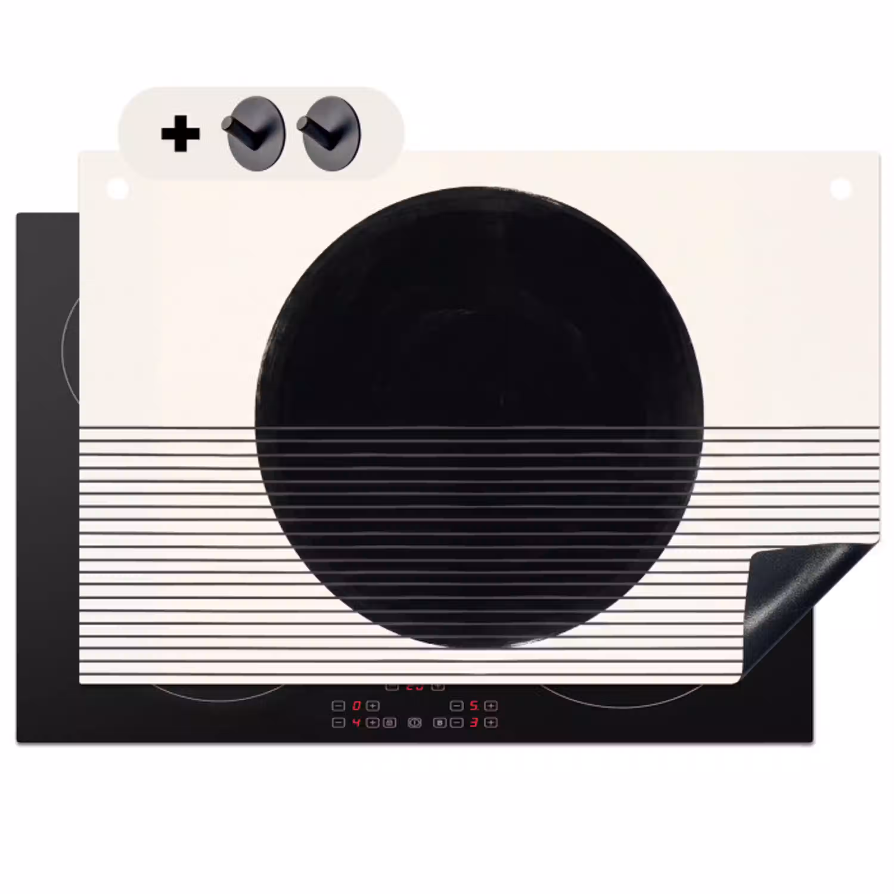 Cirkel - Lijnen - Abstract Inductie beschemer met haakjes klein -3d