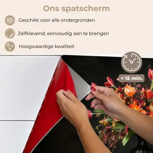 Sierlijk - Boeket - Vaas keuken achterwand spatscherm klein -spatscherm_NL