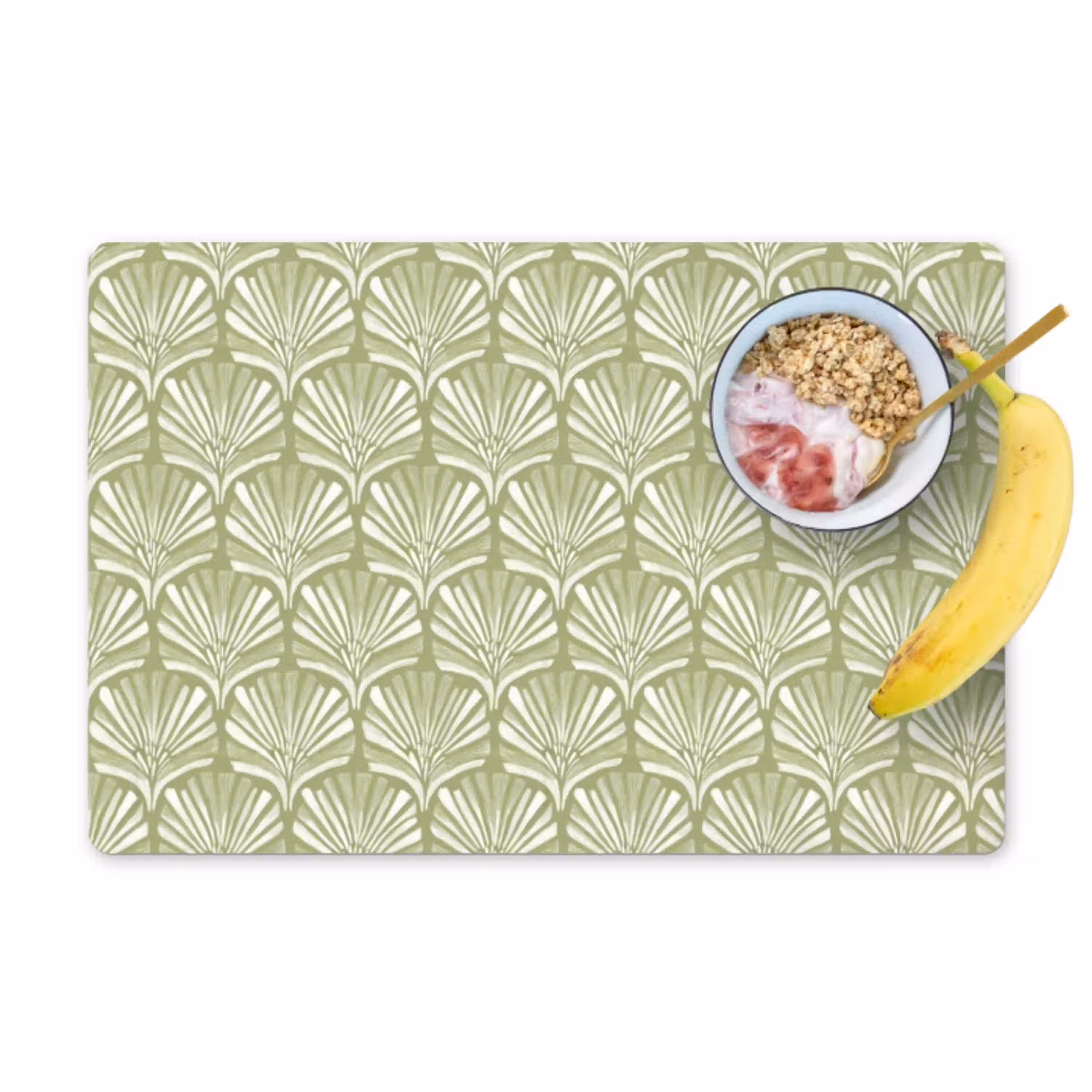 Saliegroen - Ginkgo Biloba - Waaier - Patroon Placemat vinyl groot 368 -zzzproduct_Kitchenyeah-website