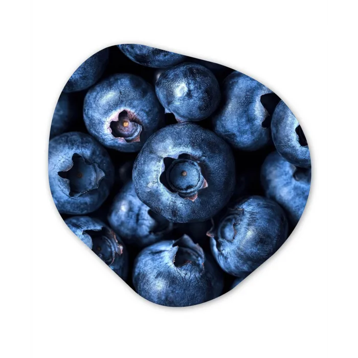 Bessen - Blauw - Fruit Wandcirkel Organisch Plexiglas middel -3d
