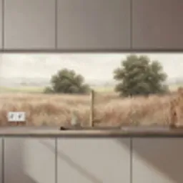 Landschap - Minimalistisch - Beige keuken achterwand 2 middel zz_3dshopping