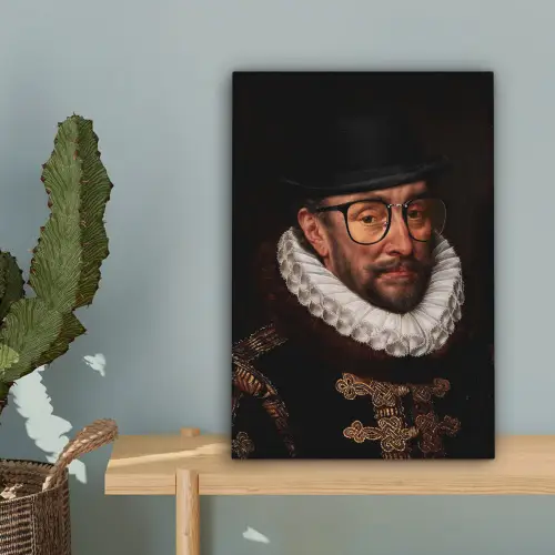 Willem van Oranje - Adriaen Thomasz - Bril canvas 2cm klein -sfeer4