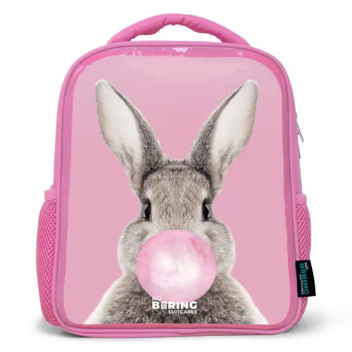 Kauwend knaagje Kinderrugzak - Roze middel -3d