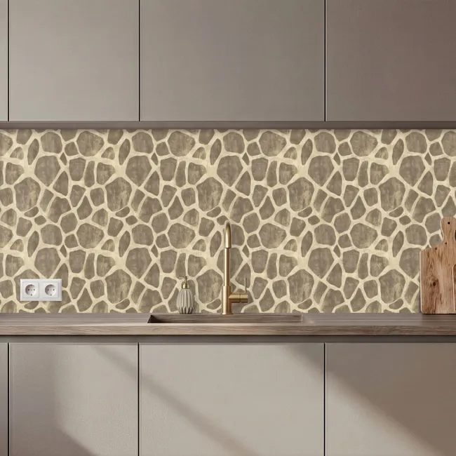 Keuken achterwand - Giraf - Patroon - Beige - Bruin