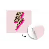 Stippen - Roze - Bliksem fotobehang vinyl groot -3d